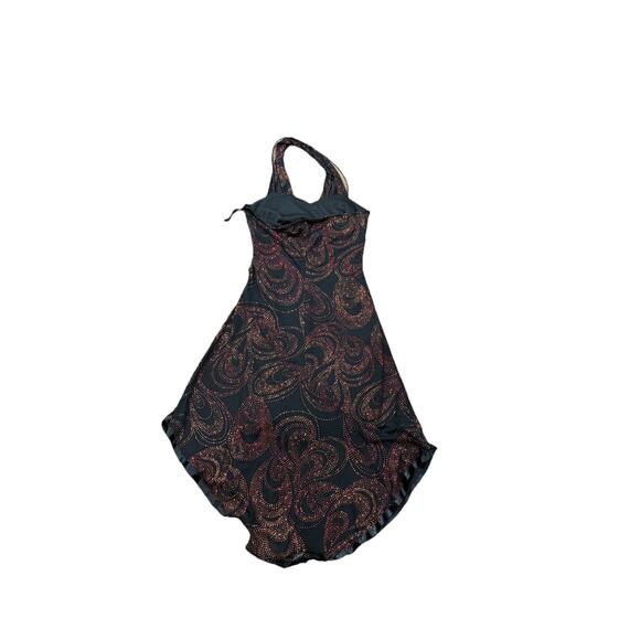 Taboo Black Red Glitter Halter Dress Gown Whimsigoth Y2K Dark Fairycore Size L - Picture 5 of 8